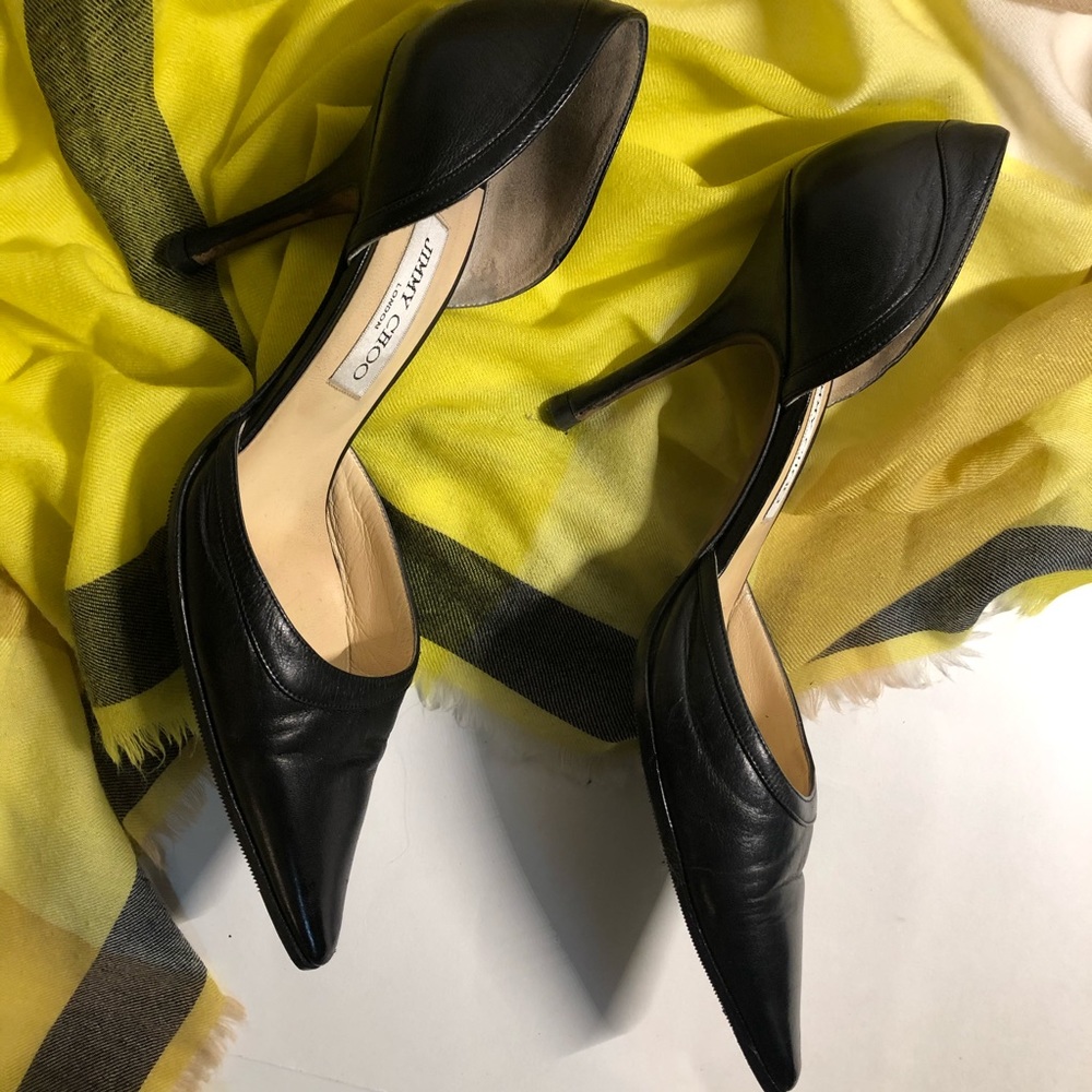 Jimmy Choo ⟩ Liz 85 Black Leather Pumps - Picture 8 of 8